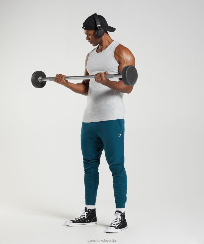 reakcijski rezervoar moškiGymshark svetlo sivi jedrni lapor J00L2904