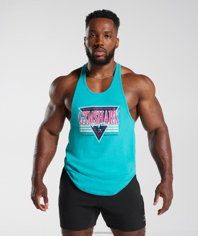 retrowave stringer moškiGymshark egejsko modra J00L2990