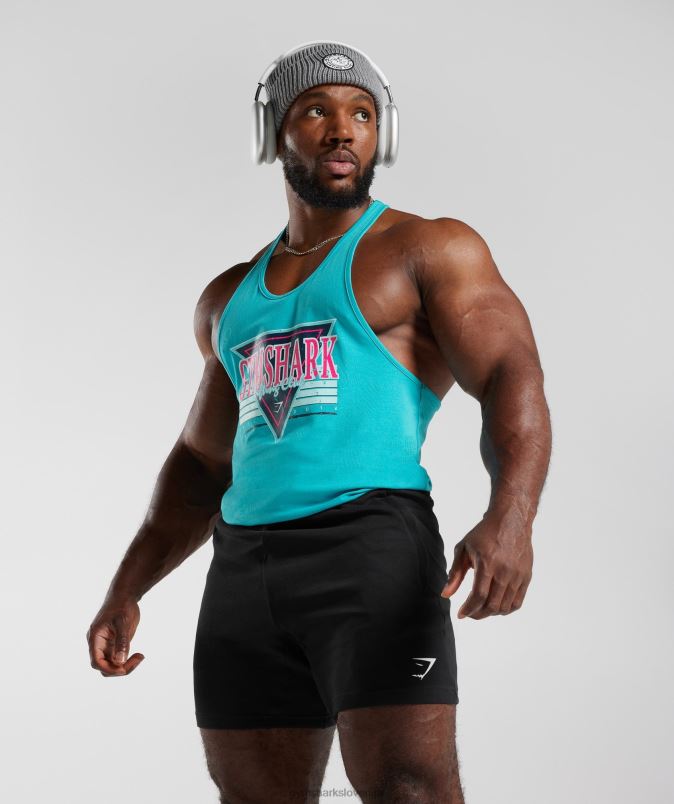 retrowave stringer moškiGymshark egejsko modra J00L2990
