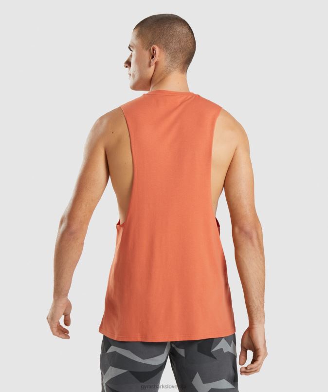 rezervoar s kritično padajočo roko moškiGymshark glinena oranžna J00L2929
