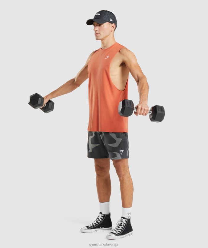 rezervoar s kritično padajočo roko moškiGymshark glinena oranžna J00L2929