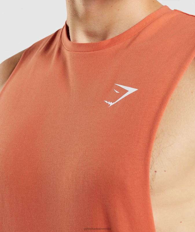rezervoar s kritično padajočo roko moškiGymshark glinena oranžna J00L2929