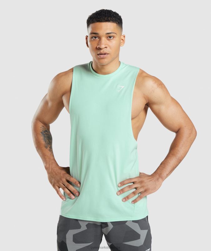 rezervoar s kritično padajočo roko moškiGymshark turbo modra J00L2941