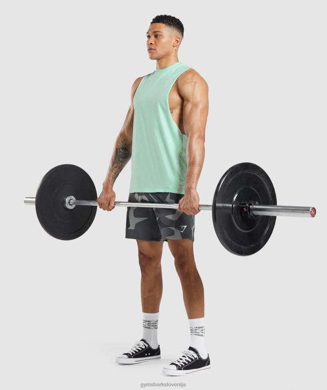 rezervoar s kritično padajočo roko moškiGymshark turbo modra J00L2941