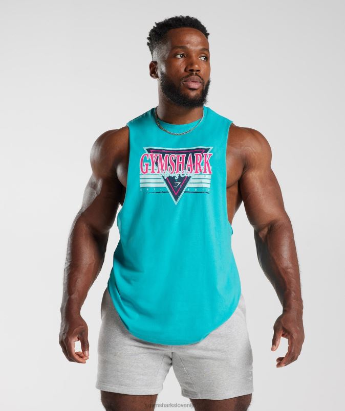 rezervoar s spuščeno roko moškiGymshark egejsko modra J00L2893