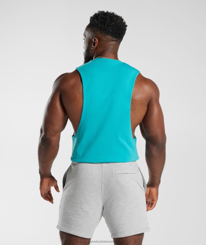 rezervoar s spuščeno roko moškiGymshark egejsko modra J00L2893