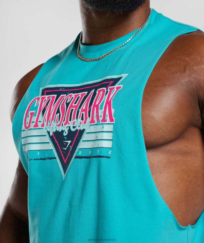 rezervoar s spuščeno roko moškiGymshark egejsko modra J00L2893
