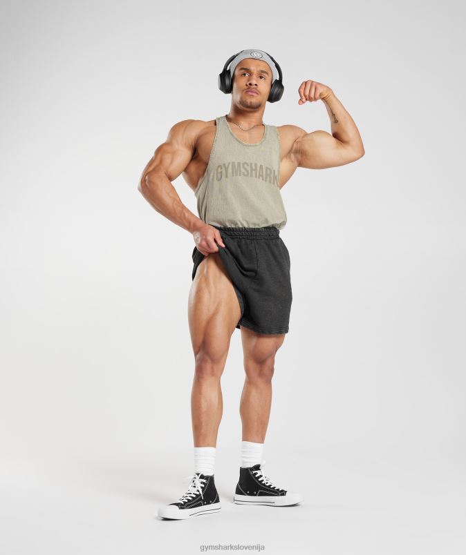 strojno opran stringer moškiGymshark ekru rjava J00L2976