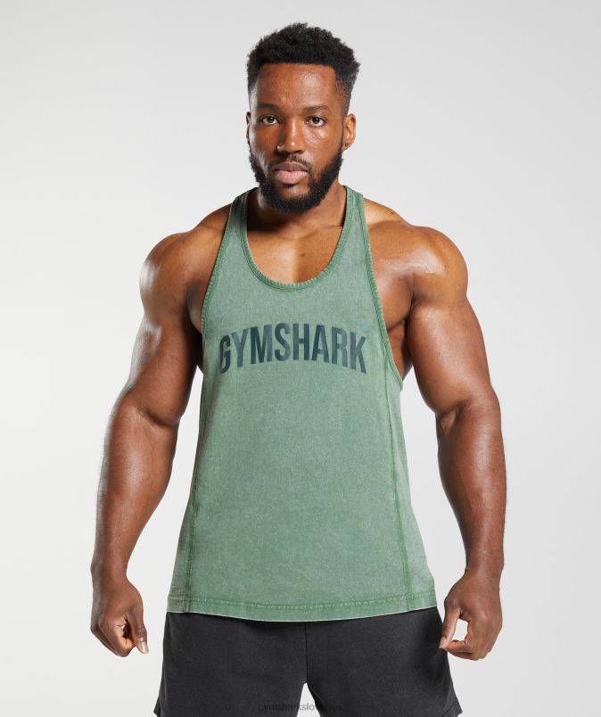 strojno opran stringer moškiGymshark iguana zelena J00L21001