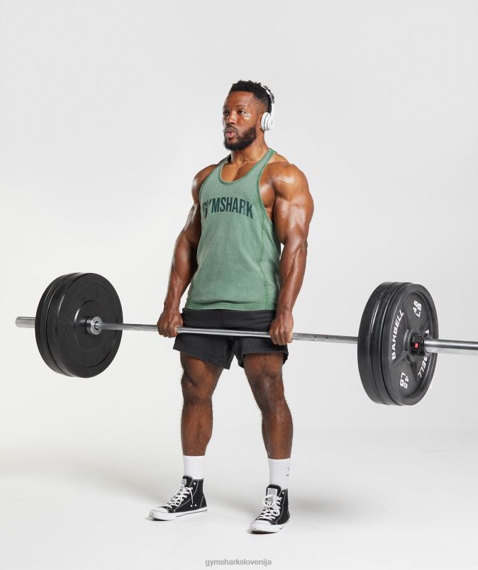 strojno opran stringer moškiGymshark iguana zelena J00L21001