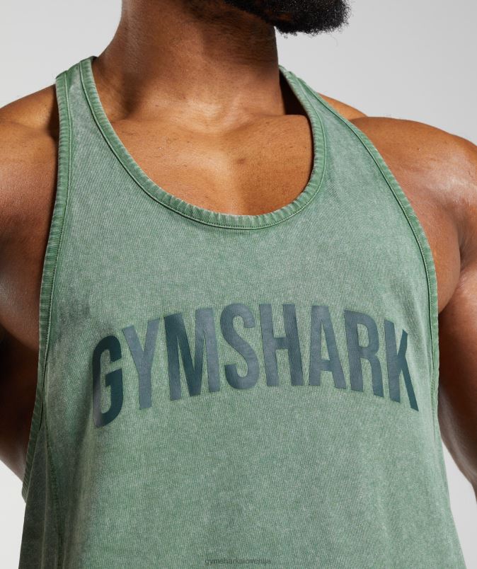 strojno opran stringer moškiGymshark iguana zelena J00L21001