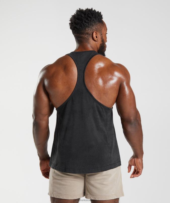 strojno opran stringer moškiGymshark Črna J00L2977
