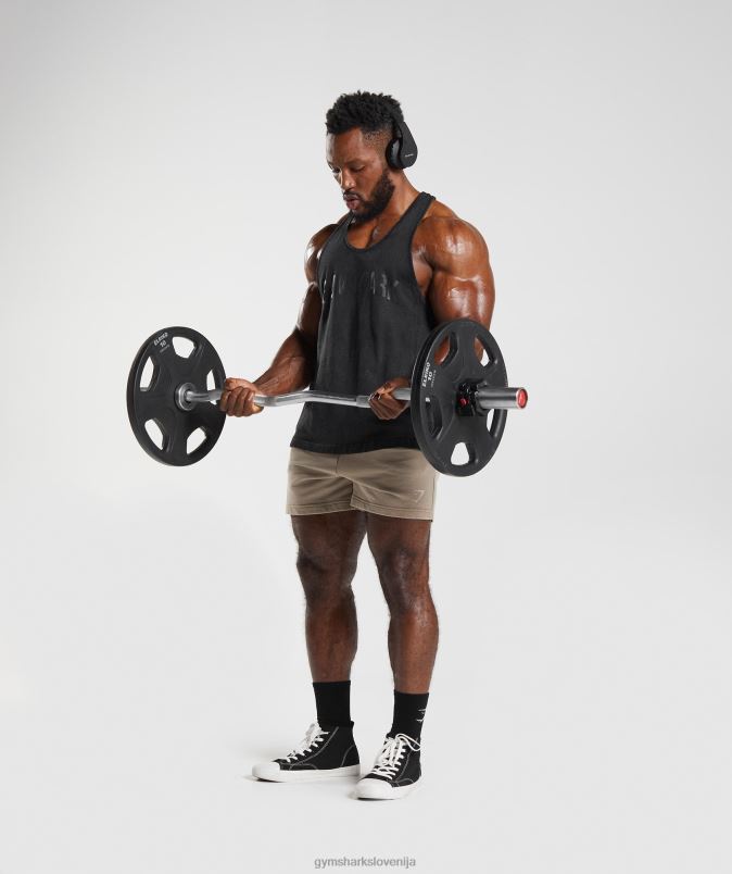 strojno opran stringer moškiGymshark Črna J00L2977
