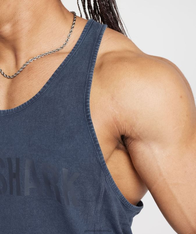 strojno opran stringer moškiGymshark večerna modra J00L2983
