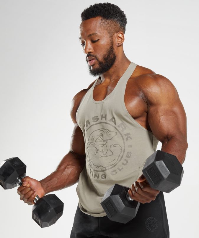 zapuščina stringer moškiGymshark ekru rjava J00L21022
