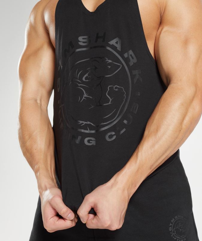 zapuščina stringer moškiGymshark Črna J00L21019