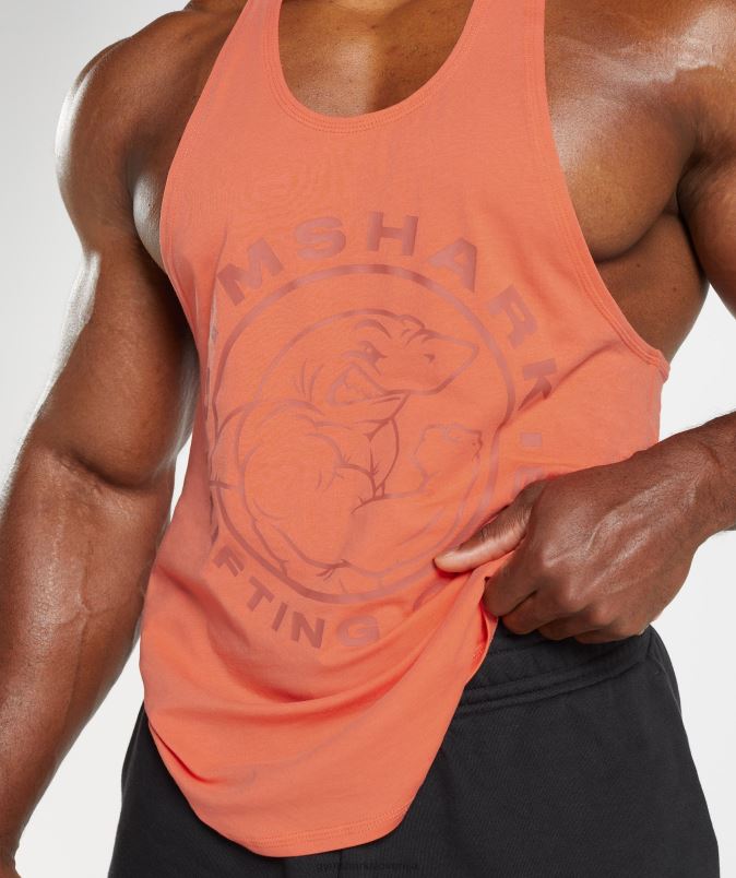 zapuščina stringer moškiGymshark vesoljska oranžna J00L21017