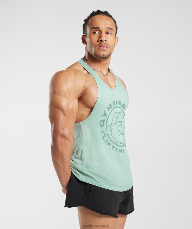 zapuščina stringer moškiGymshark vodno zelena J00L21011