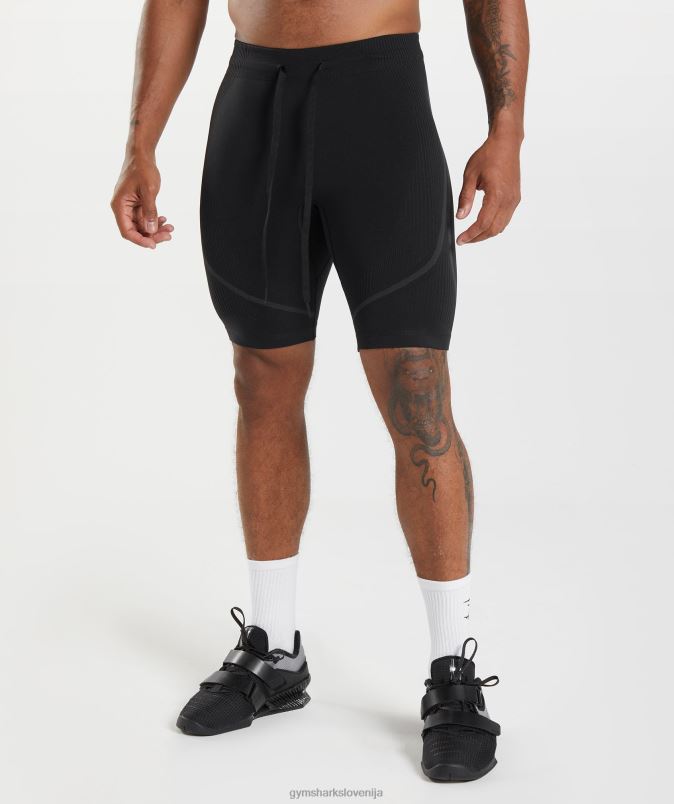 315 brezšivne 1/2 kratke hlače moškiGymshark črna/ogljeno siva J00L2538