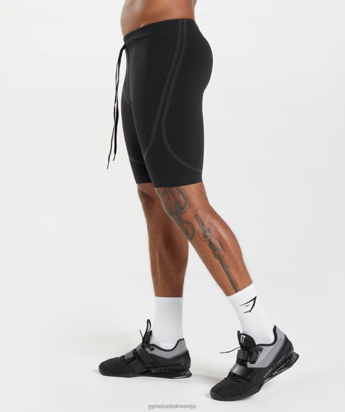 315 brezšivne 1/2 kratke hlače moškiGymshark črna/ogljeno siva J00L2538