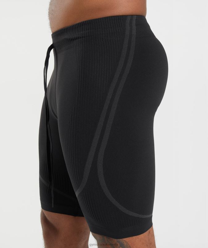 315 brezšivne 1/2 kratke hlače moškiGymshark črna/ogljeno siva J00L2538