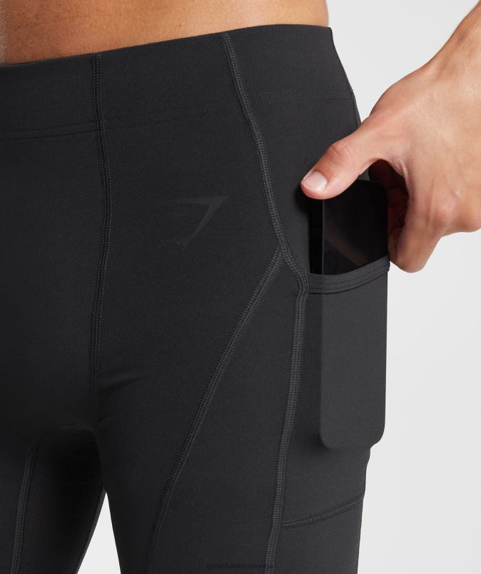 Control Baselayer kratke hlače moškiGymshark Črna J00L2561