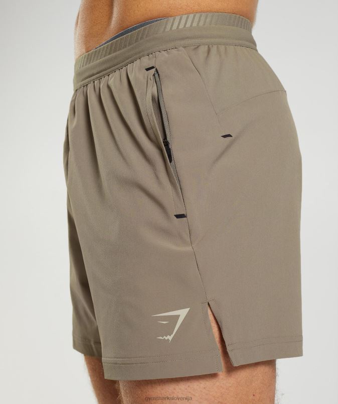 apex 5 hibridne kratke hlače moškiGymshark zemeljsko rjava J00L2550