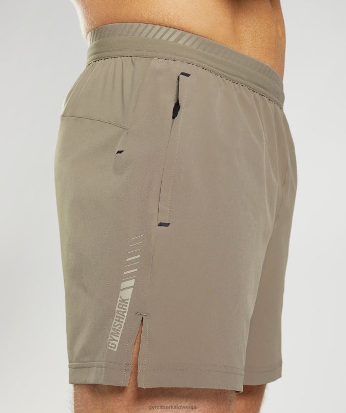 apex 5 hibridne kratke hlače moškiGymshark zemeljsko rjava J00L2550