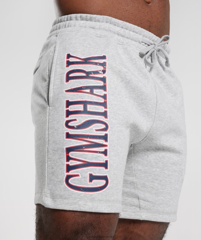 kratke hlače moškiGymshark svetlo sivi jedrni lapor J00L2535