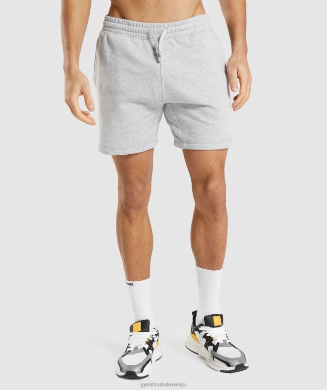 kratke hlače z grebenom moškiGymshark svetlo sivi lapor J00L2568