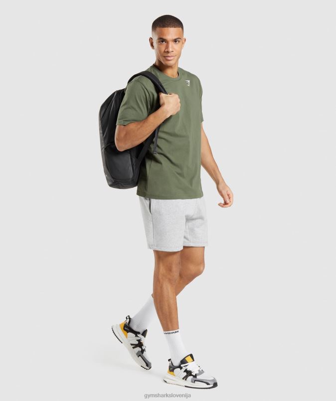kratke hlače z grebenom moškiGymshark svetlo sivi lapor J00L2568