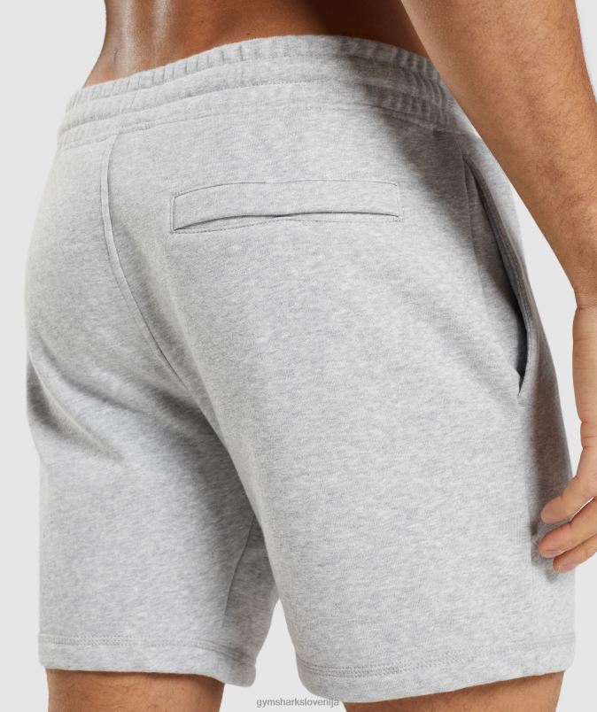 kratke hlače z grebenom moškiGymshark svetlo sivi lapor J00L2568
