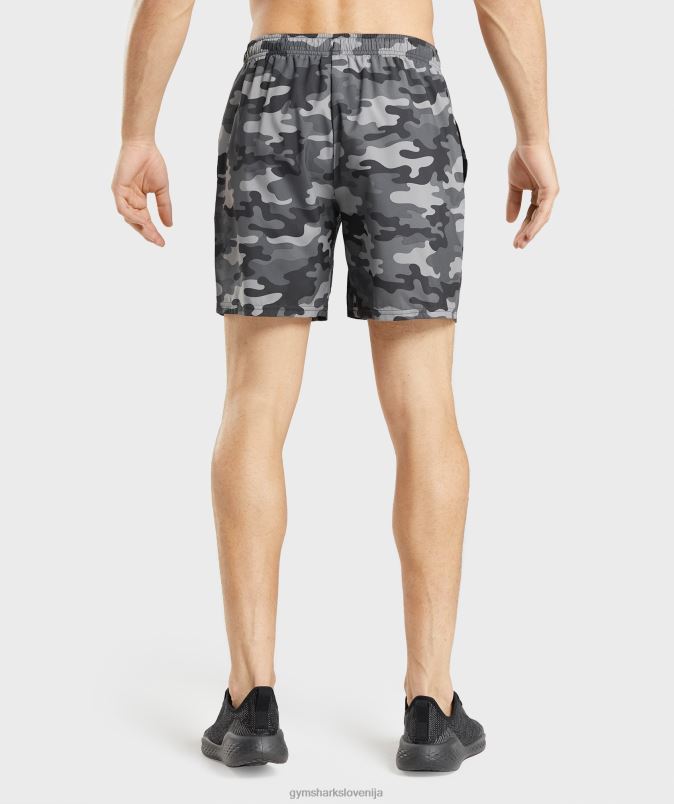 kratke hlače za prihod moškiGymshark sivi tisk J00L2534