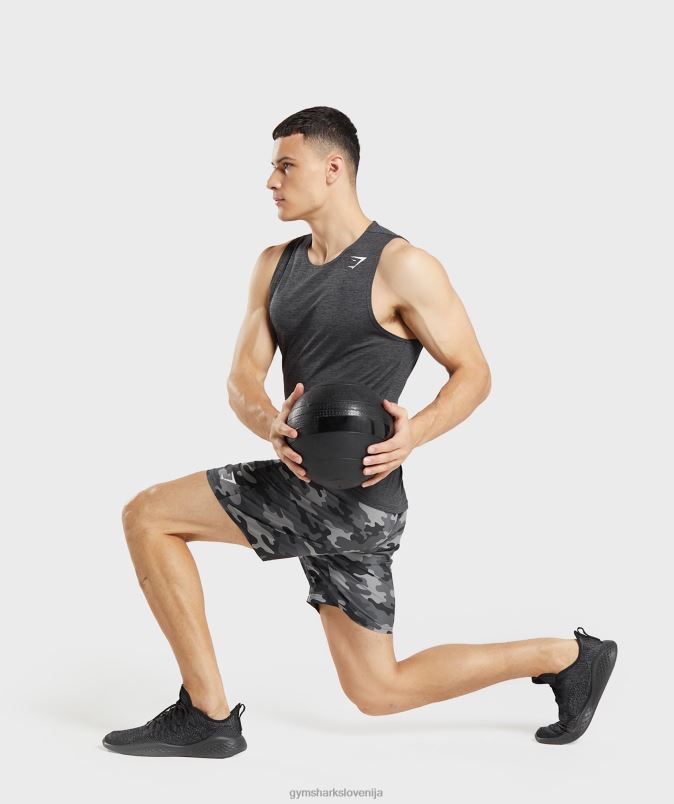 kratke hlače za prihod moškiGymshark sivi tisk J00L2534