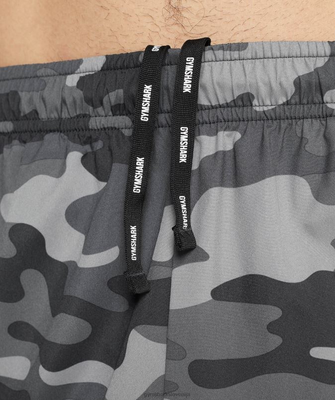 kratke hlače za prihod moškiGymshark sivi tisk J00L2534