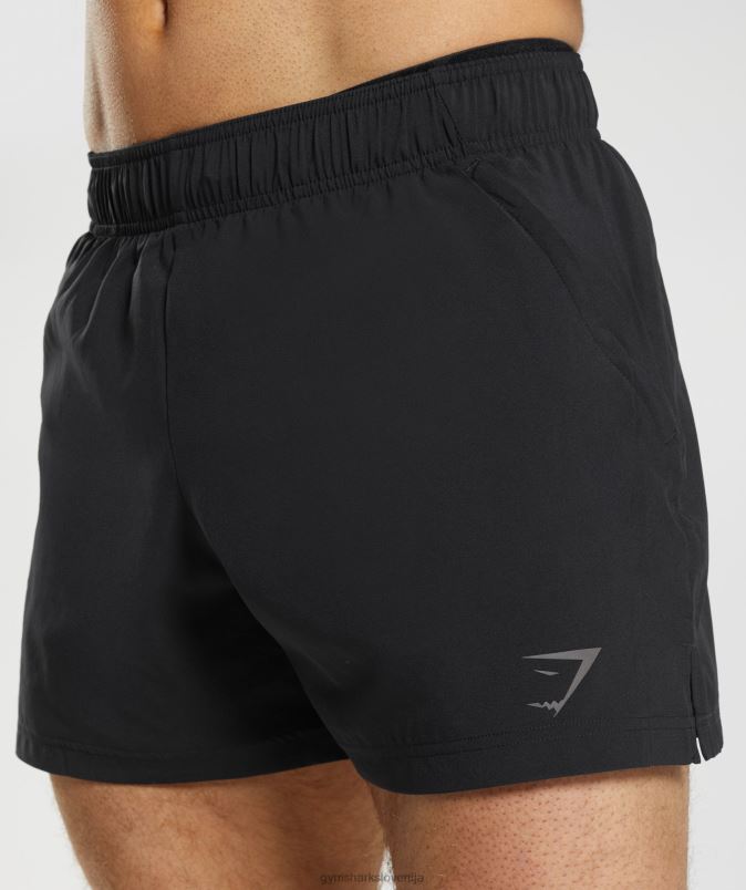 športne 5 kratke hlače moškiGymshark Črna J00L2511