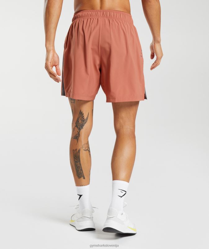 športne kratke hlače moškiGymshark kaki rdeč/silhueta siva J00L2531