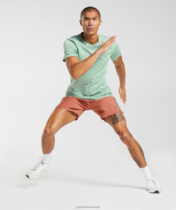 športne kratke hlače moškiGymshark kaki rdeč/silhueta siva J00L2531