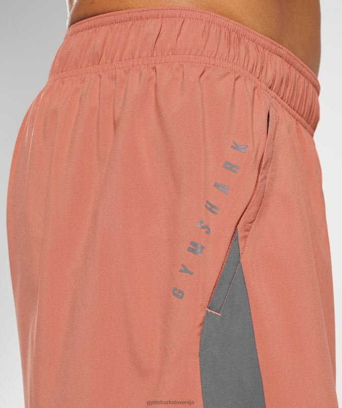 športne kratke hlače moškiGymshark kaki rdeč/silhueta siva J00L2531