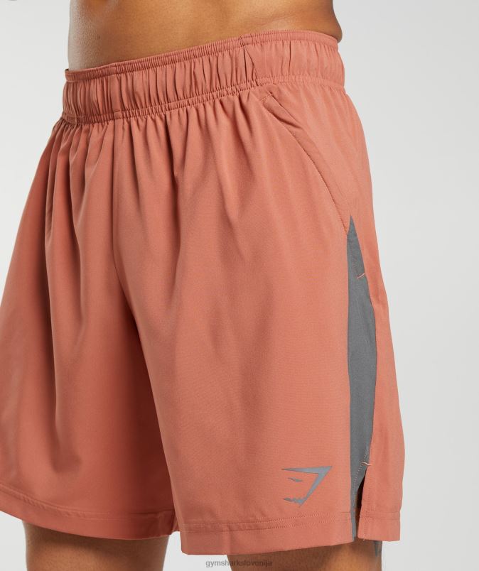 športne kratke hlače moškiGymshark kaki rdeč/silhueta siva J00L2531