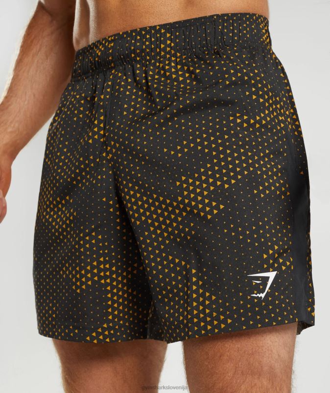 športne kratke hlače moškiGymshark rumeni tisk kurkume J00L2552