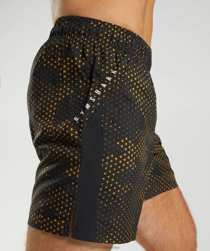 športne kratke hlače moškiGymshark rumeni tisk kurkume J00L2552