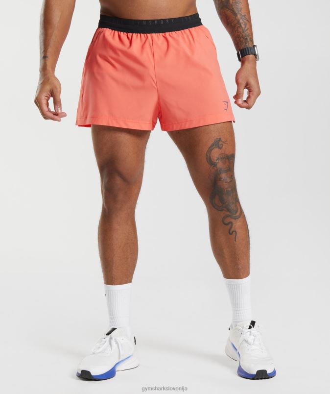 športne kratke hlače za tek 3 moškiGymshark vesoljska oranžna J00L2526
