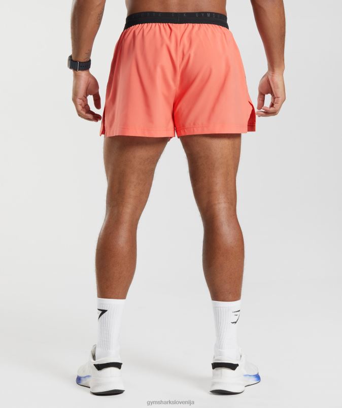 športne kratke hlače za tek 3 moškiGymshark vesoljska oranžna J00L2526