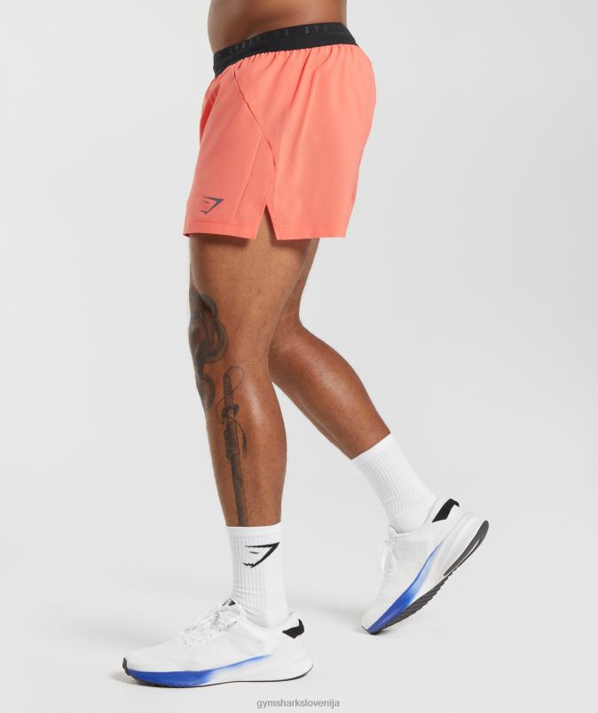 športne kratke hlače za tek 3 moškiGymshark vesoljska oranžna J00L2526