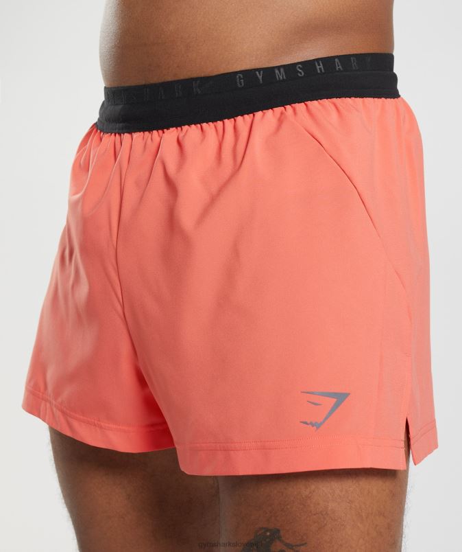 športne kratke hlače za tek 3 moškiGymshark vesoljska oranžna J00L2526