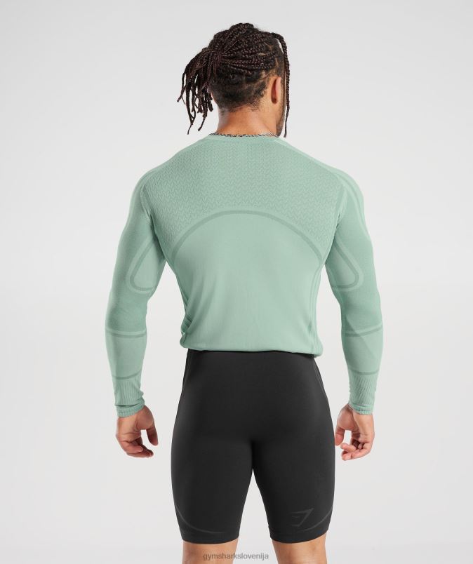 315 brezšivna majica z dolgimi rokavi moškiGymshark zmrznjeno modra/črnilno modra J00L2780