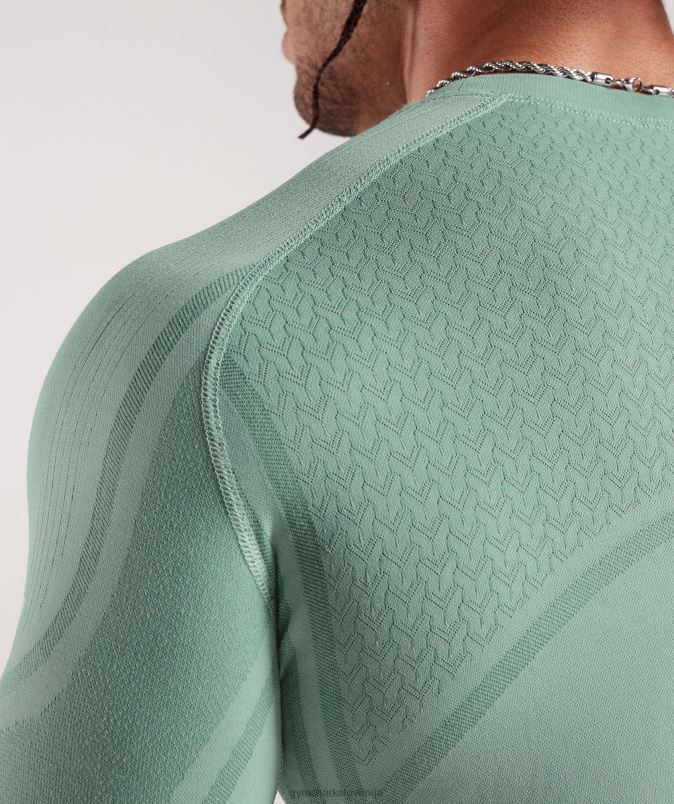 315 brezšivna majica z dolgimi rokavi moškiGymshark zmrznjeno modra/črnilno modra J00L2780