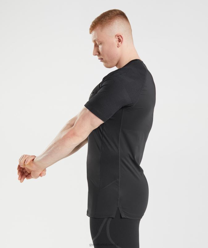 315 majica s kratkimi rokavi moškiGymshark Črna J00L2722