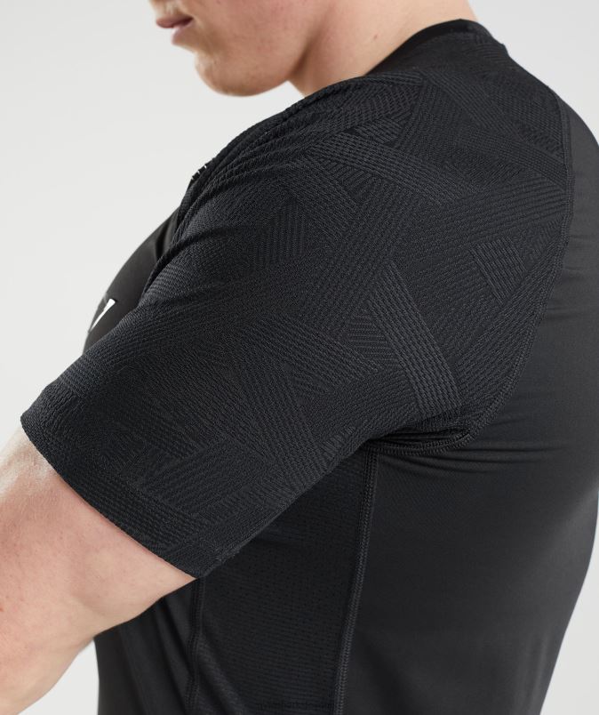 315 majica s kratkimi rokavi moškiGymshark Črna J00L2722